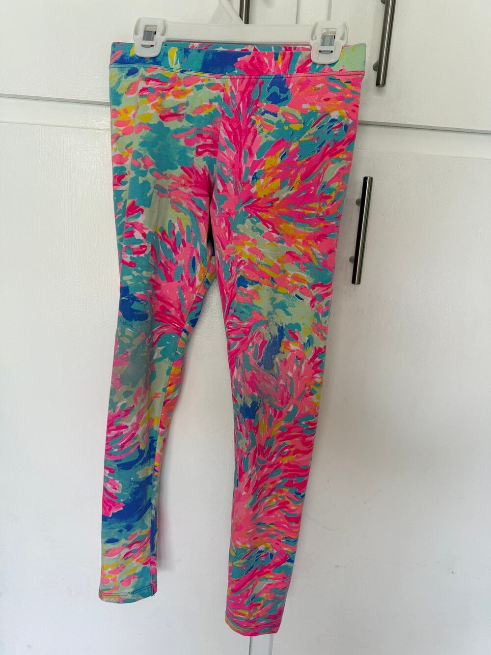 Lilly Pulitzer Girls Multicolor Print Leggings Girls Size Large 8-10